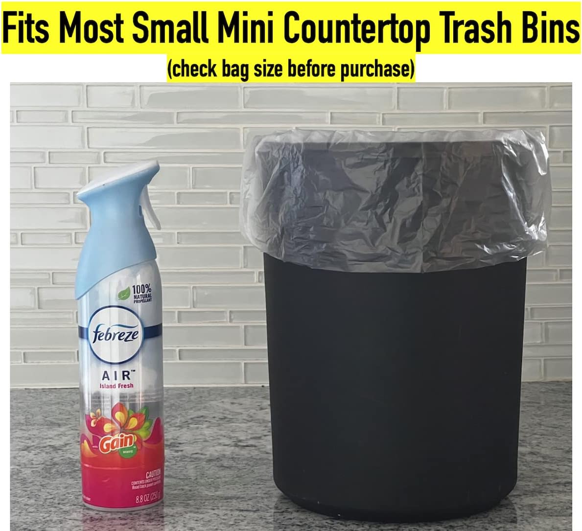 1.2 Gallon (5 Liter) Small Clear Trash Bags Bathroom Garbage Bags 1 Gallon (440 Bags)