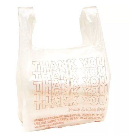 Small T-Shirt Carry-Out Shopping Bags, 7" x 5" x 15" (2,000 ct.)