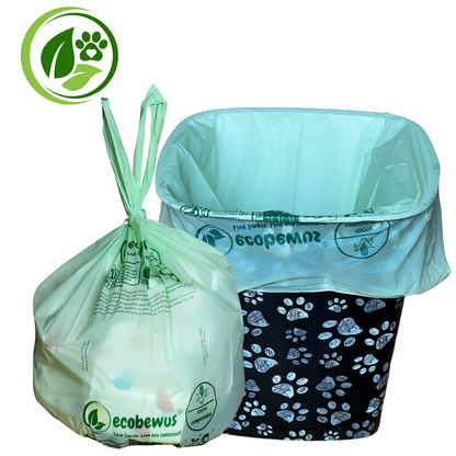 2.6 Gallon 100% Compostable Bags Handle Tie (110 Bags) Food Scrap Bags US BPI Certified ASTM D6400 (110 ct.)